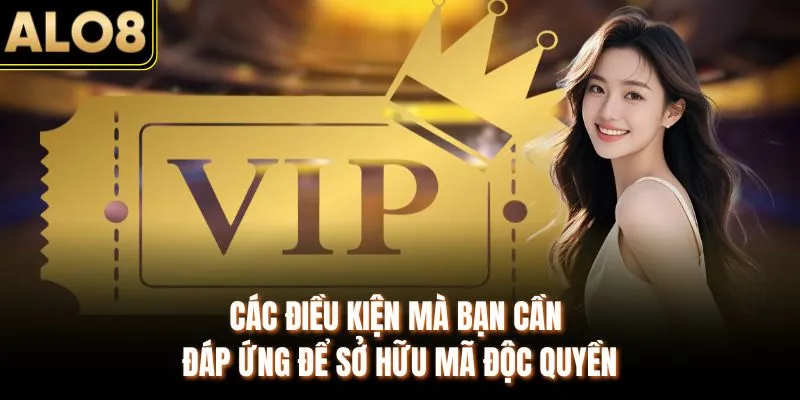 VIP - Sự Kiện Hỗ Trợ Thành Viên Chơi Game Hấp Dẫn Tại ALO8 2 Các điều kiện mà bạn cần đáp ứng để sở hữu mã độc quyền